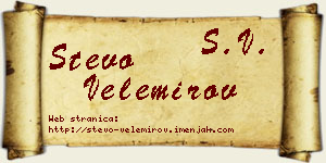 Stevo Velemirov vizit kartica